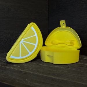 Ланч бокс пластиковый с ложкой и вилкой