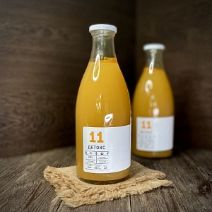 Сок детокс №11 (ананас, облепиха, морковь, тыква, имбирь) 1 л